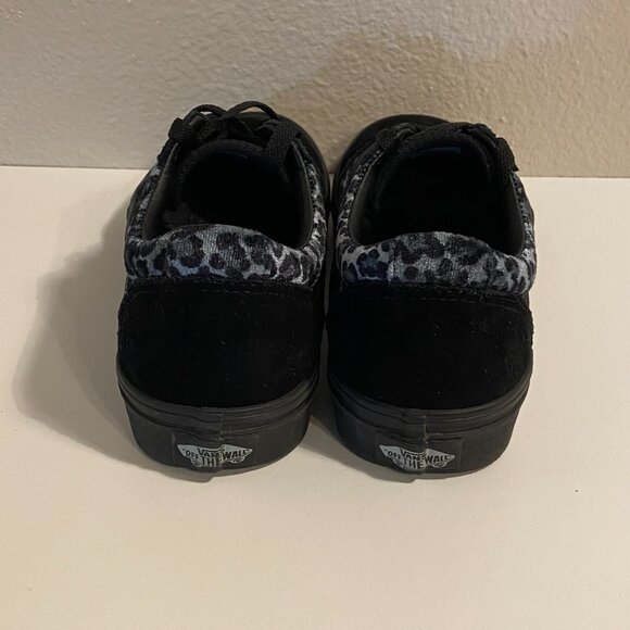 Vans Black and Blue Leopard Print Sneakers - Picture 5 of 10